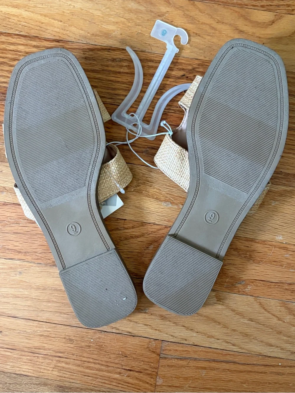 a new day Natural Beige Woven Slide Sandals